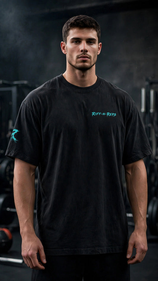 BUILT TO LIFT - BORN TO RIFF — Heavyweight Oversized Tee