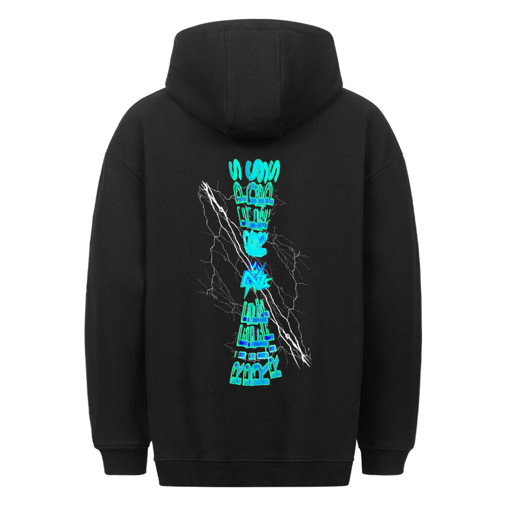 Back print of RiFF_N_REPS Source Code Hoodie, industrial gym aesthetic, premium streetwear.