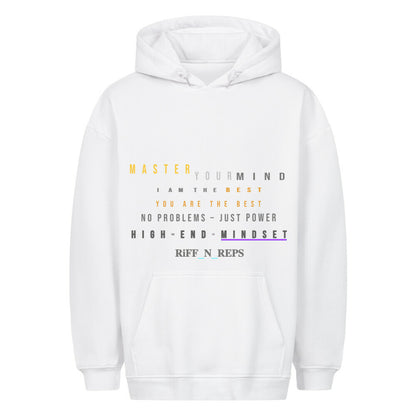 Image foBack print of RiFF_N_REPS Source Code Hoodie, industrial gym aesthetic, premium streetwear.r color: weiß