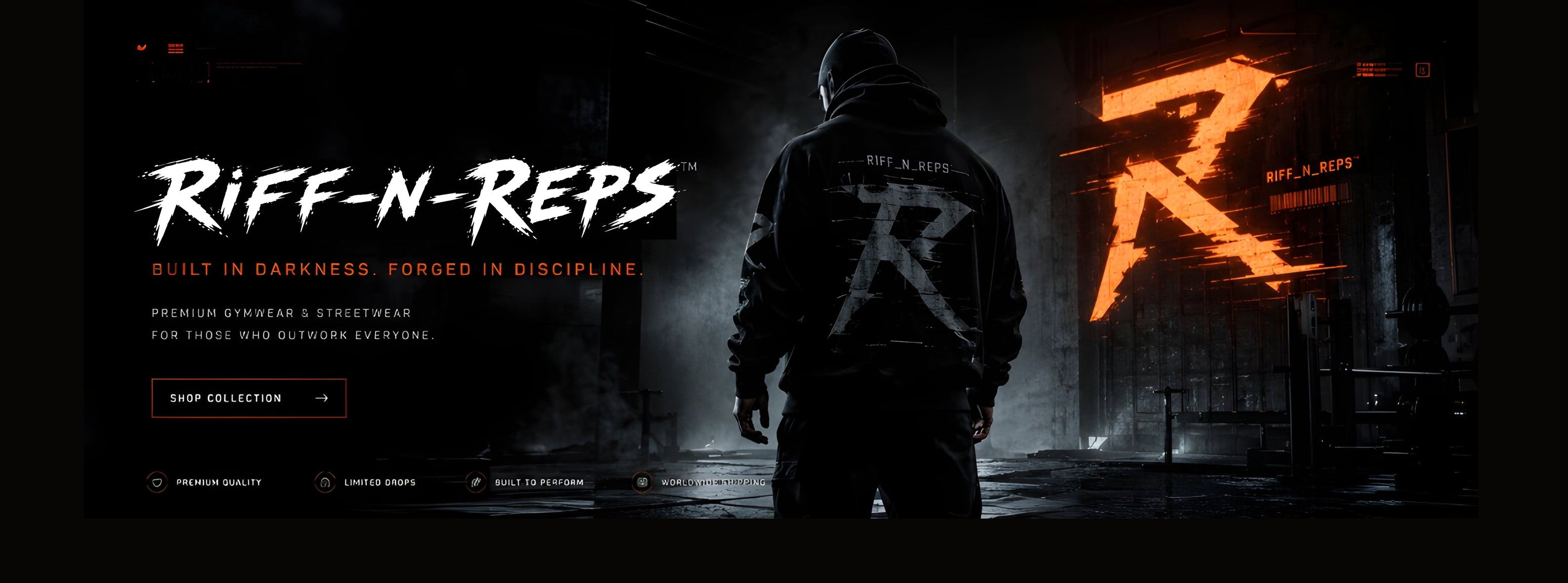 RIFF N REPS Gymwear und Streetwear – Heavyweight Oversize Hoodies und Fitness Kleidung im technischen Design.