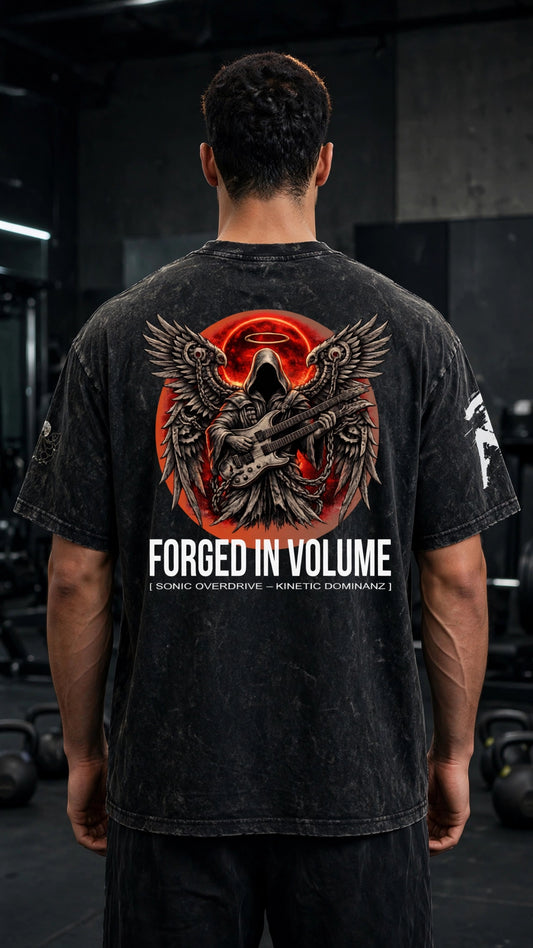 RIFF_N_REPS // FORGED IN VOLUME – ACID WASHED TEE