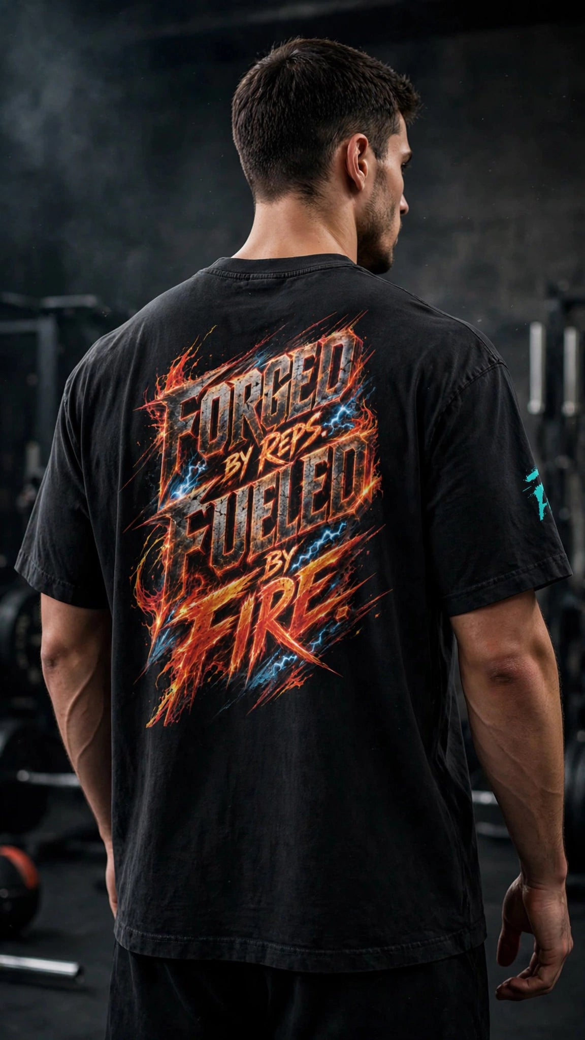 FORGED BY REPS - FUELED BY FIRE — Heavyweight Oversized Tee
