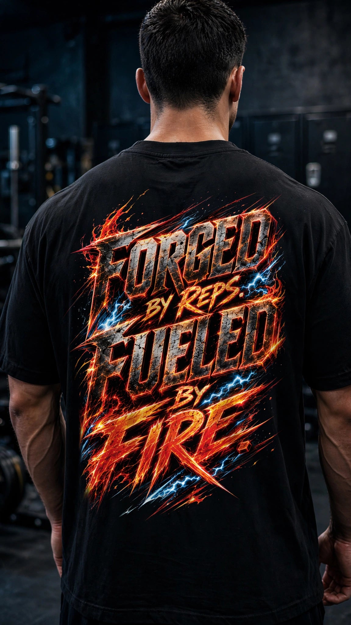 FORGED BY REPS - FUELED BY FIRE — Heavyweight Oversized Tee