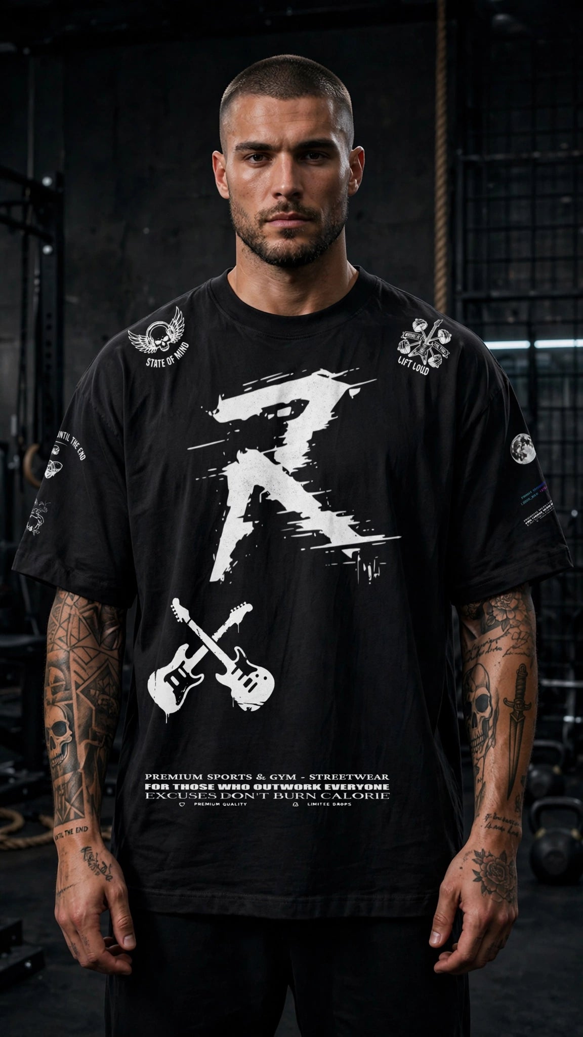 RiFF_N_REPS – Mirror-Angel" Heavy-Weight Boxy Tee (280 GSM)